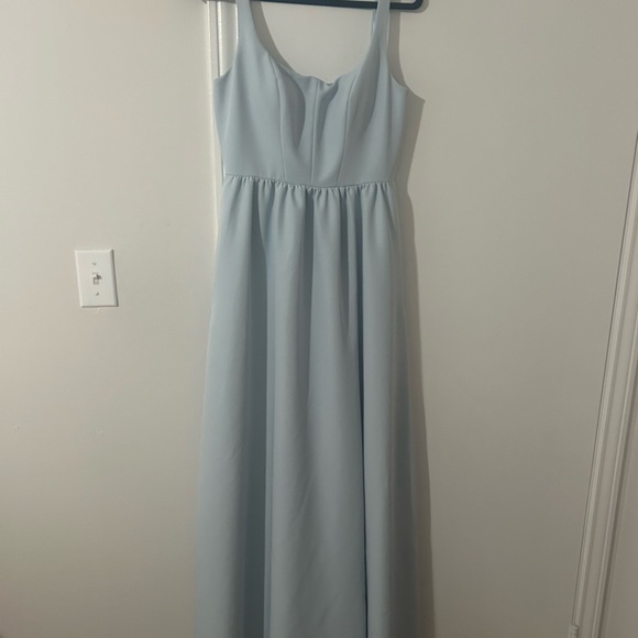 Size 8. Revelry Blue Sleeveless Maxi Gown with pockets - Picture 4 of 4